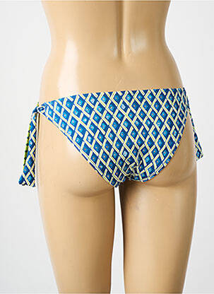 Bas de maillot de bain tissage satiné bikini bleu JESSY BEACHWEAR femme