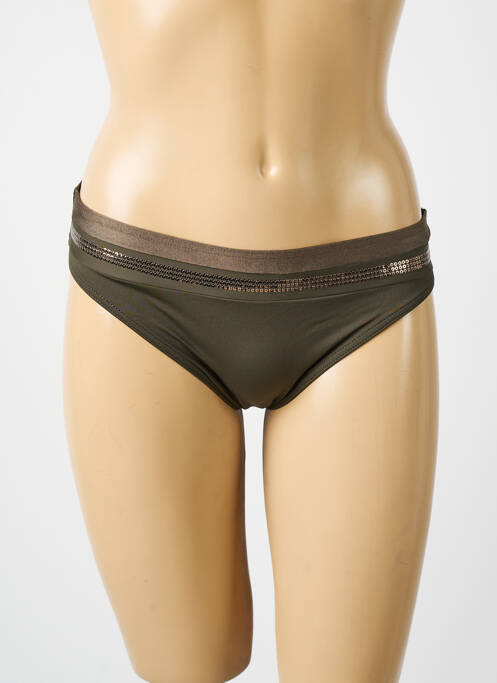 Bas de maillot de bain tissage satiné culotte vert PRIMA DONNA femme