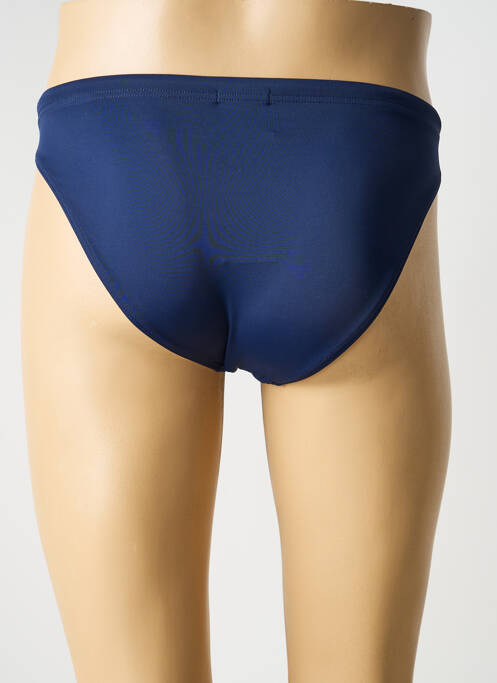 Slip de bain tissage satiné bleu HOM homme