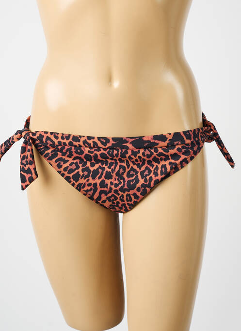 Bas de maillot de bain tissage satiné bikini marron PRIMA DONNA femme