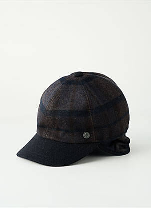 Casquette imprimé carreaux noir BUGATTI homme