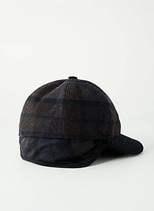 Casquette imprimé carreaux noir BUGATTI homme