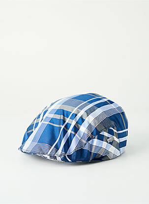 Casquette imprimé carreaux bleu BUGATTI homme