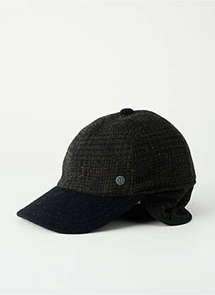 Casquette tissage pied de poule noir BUGATTI homme
