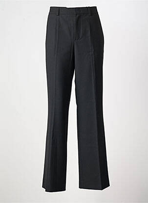 Pantalon droit taille à pinces taille haute noir SET femme