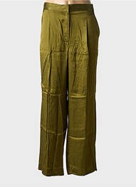 Pantalon droit taille à pinces taille normale vert HOD femme