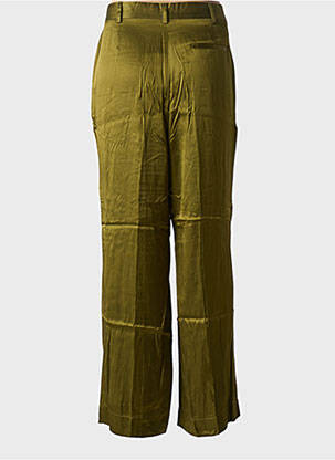Pantalon droit taille à pinces taille normale vert HOD femme