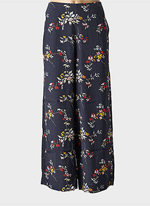 Pantalon large tissage crêpe taille haute bleu BELLEROSE femme