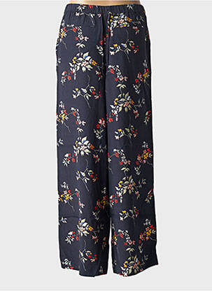 Pantalon large tissage crêpe taille haute bleu BELLEROSE femme