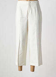Pantalon 7/8 taille haute taille haute beige SET femme