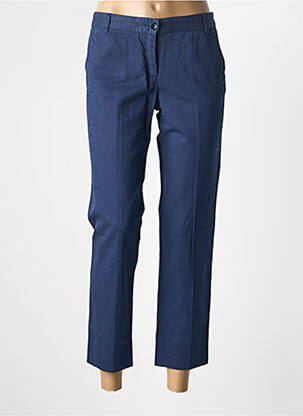 Pantalon chino tissage popeline taille normale bleu HARTFORD femme
