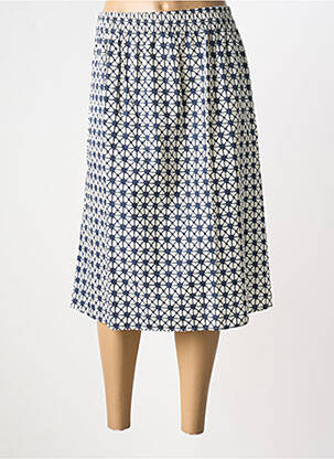 Jupe mi-longue coupe évasée bleu HARTFORD femme