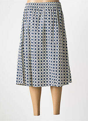 Jupe mi-longue coupe évasée bleu HARTFORD femme