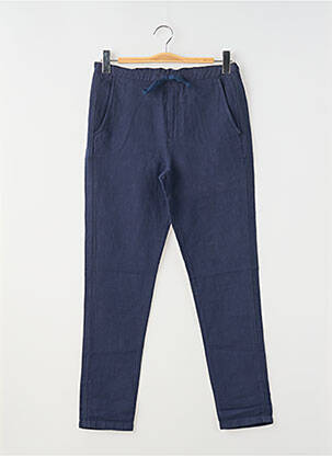 Pantalon chino tissage popeline taille normale bleu CHLOÉ STORA femme