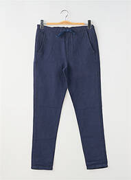 Pantalon chino tissage popeline taille normale bleu CHLOÉ STORA femme