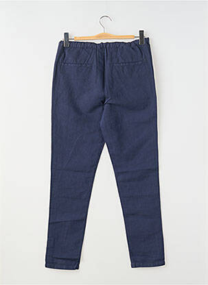 Pantalon chino tissage popeline taille normale bleu CHLOÉ STORA femme