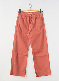 Jeans coupe droite taille haute taille haute orange HOD femme