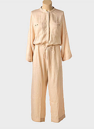Combi-pantalon fermeture boutonnée sur le devant manches longues beige SWILDENS femme