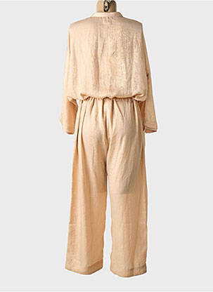 Combi-pantalon fermeture boutonnée sur le devant manches longues beige SWILDENS femme