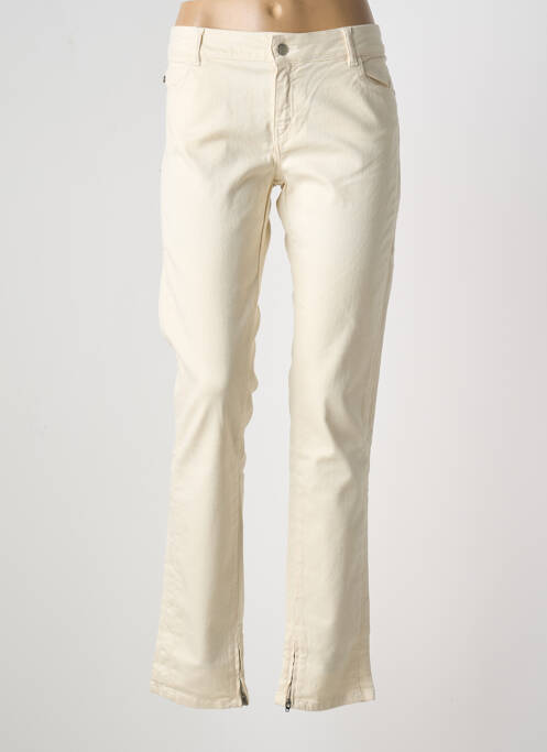 Jeans coupe slim beige ATHÉ pour femme