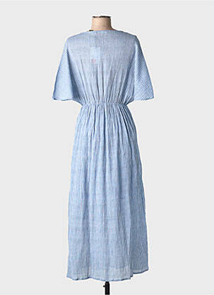Robe longue manches courtes manches courtes bleu HOD femme