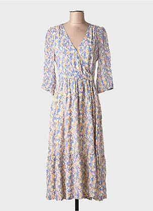 Robe mi-longue manches 3/4 manches 3/4 blanc SECOND FEMALE femme