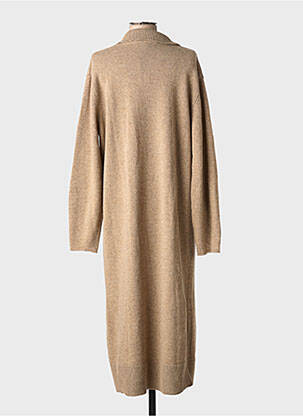 Robe pull coupe droite manches longues marron SECOND FEMALE femme
