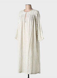 Robe mi-longue manches longues manches longues blanc MY SUNDAY MORNING femme