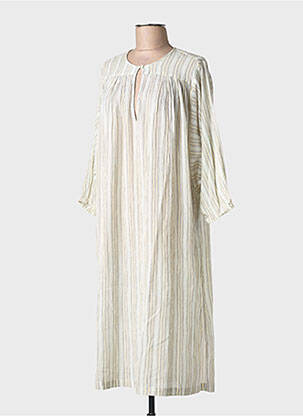 Robe mi-longue manches longues manches longues blanc MY SUNDAY MORNING femme