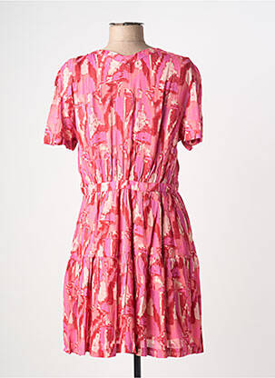 Robe courte manches courtes manches courtes rose BA&SH femme