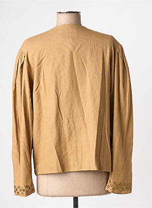 Veste casual col rond marron V.DE.VINSTER femme