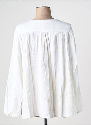 Blouse col rond manches longues blanc DES PETITS HAUTS femme