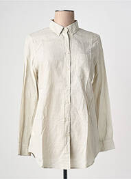 Chemisier coupe cintrée manches longues beige POMANDERE femme