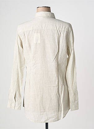 Chemisier coupe cintrée manches longues beige POMANDERE femme