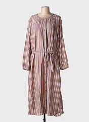 Robe mi-longue marron LEON & HARPER femme seconde vue