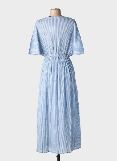Robe longue manches courtes manches courtes bleu HOD femme