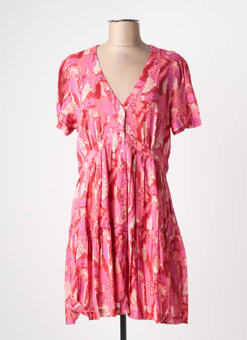 Robe courte manches courtes manches courtes rose BA&SH femme