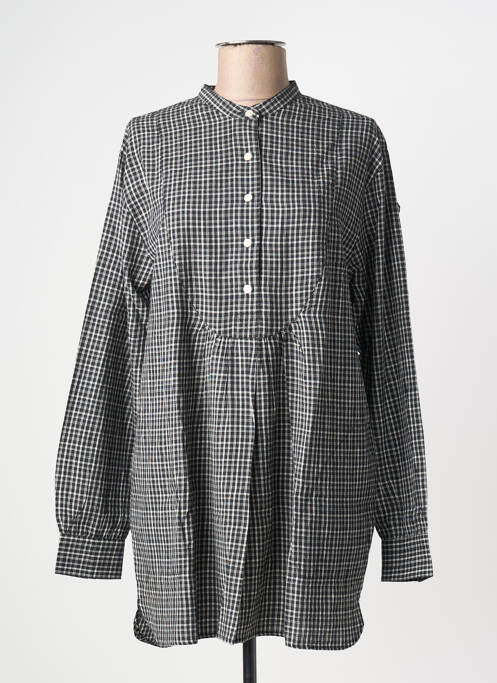 Blouse col rond manches longues noir LEON & HARPER femme
