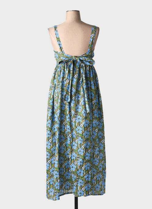 Robe longue imprimé fleurs sans manche bleu BELLEROSE femme