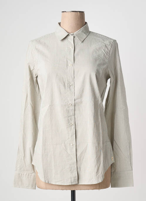 Chemisier coupe cintrée manches longues gris POMANDERE femme