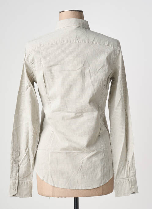 Chemisier coupe cintrée manches longues gris POMANDERE femme
