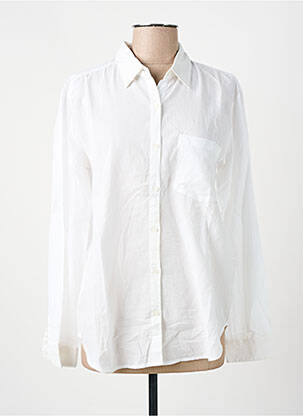 Chemisier coupe droite manches longues blanc SWILDENS femme