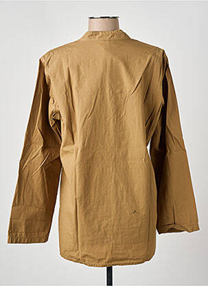 Blouse col rond manches longues marron DIEGA femme