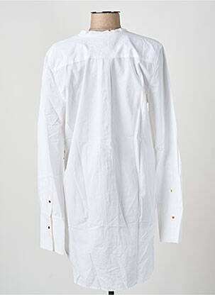 Tunique manches longues fermeture boutonnée sur le devant blanc SWILDENS femme