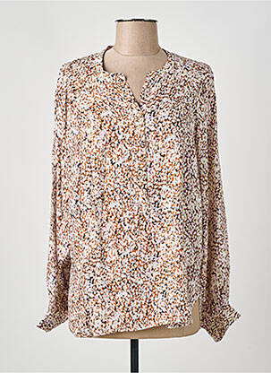 Blouse tissage popeline manches longues beige SECOND FEMALE femme