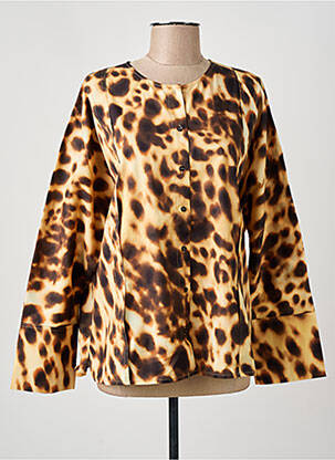 Chemisier coupe droite manches longues marron CHLOÉ STORA femme