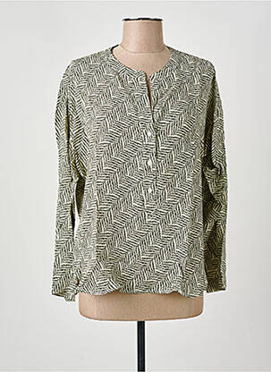 Blouse imprimé fantaisie manches longues vert DIEGA femme