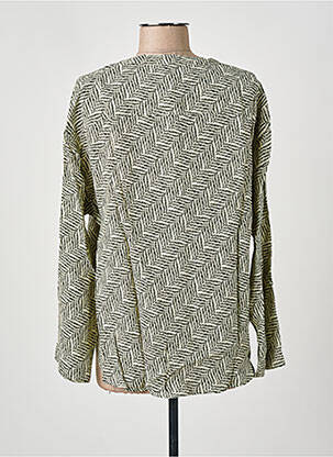 Blouse imprimé fantaisie manches longues vert DIEGA femme