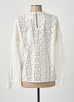 Blouse légère et transparente manches longues blanc LEON & HARPER femme