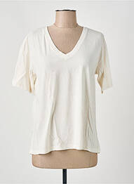 T-shirt imprimé fantaisie manches courtes beige SWILDENS femme